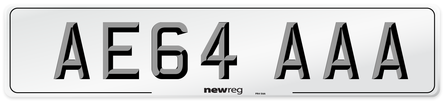 AE64 AAA Number Plate from New Reg
